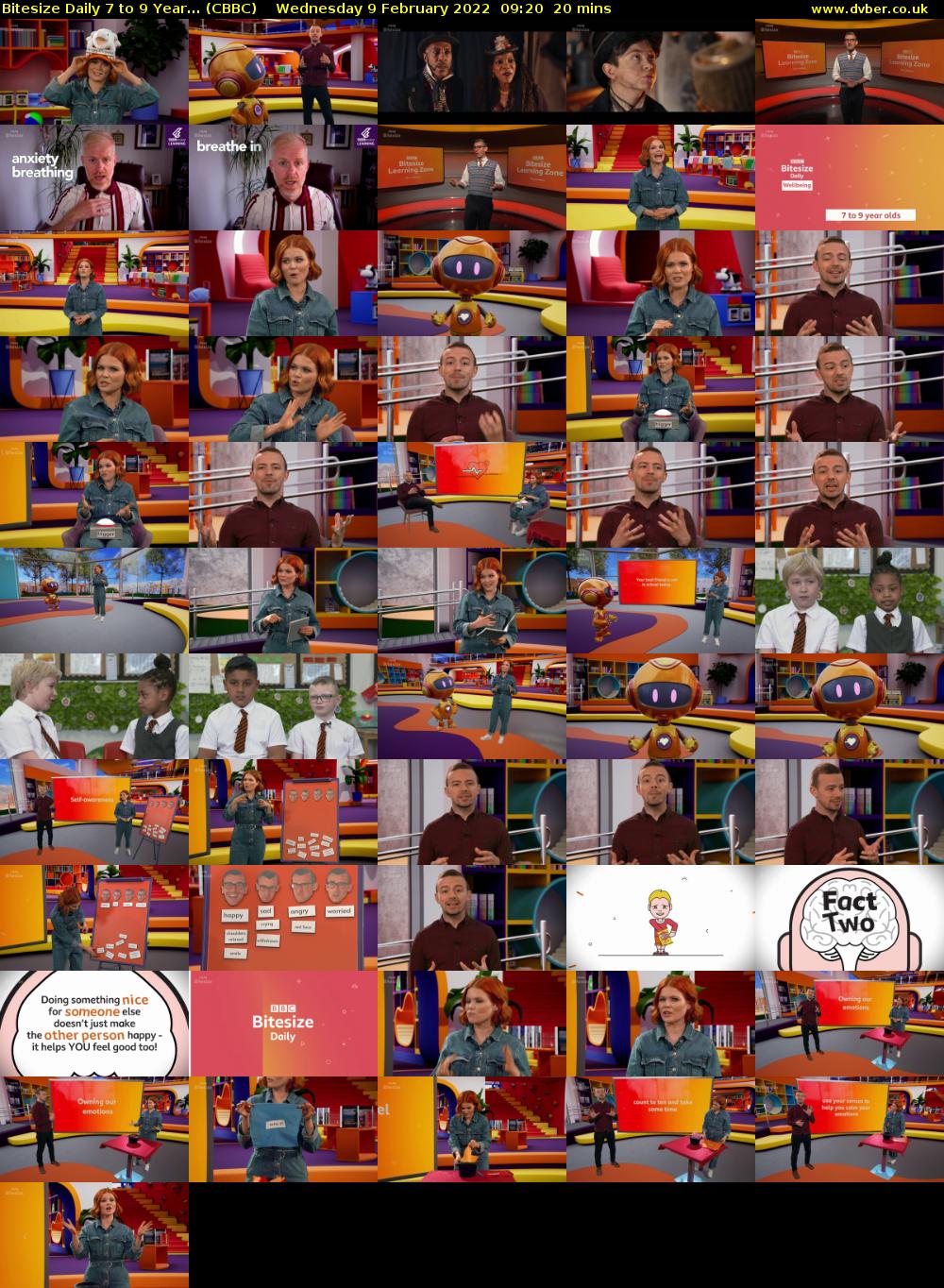 Bitesize Daily 7 to 9 Year... (CBBC) Wednesday 9 February 2022 09:20 - 09:40
