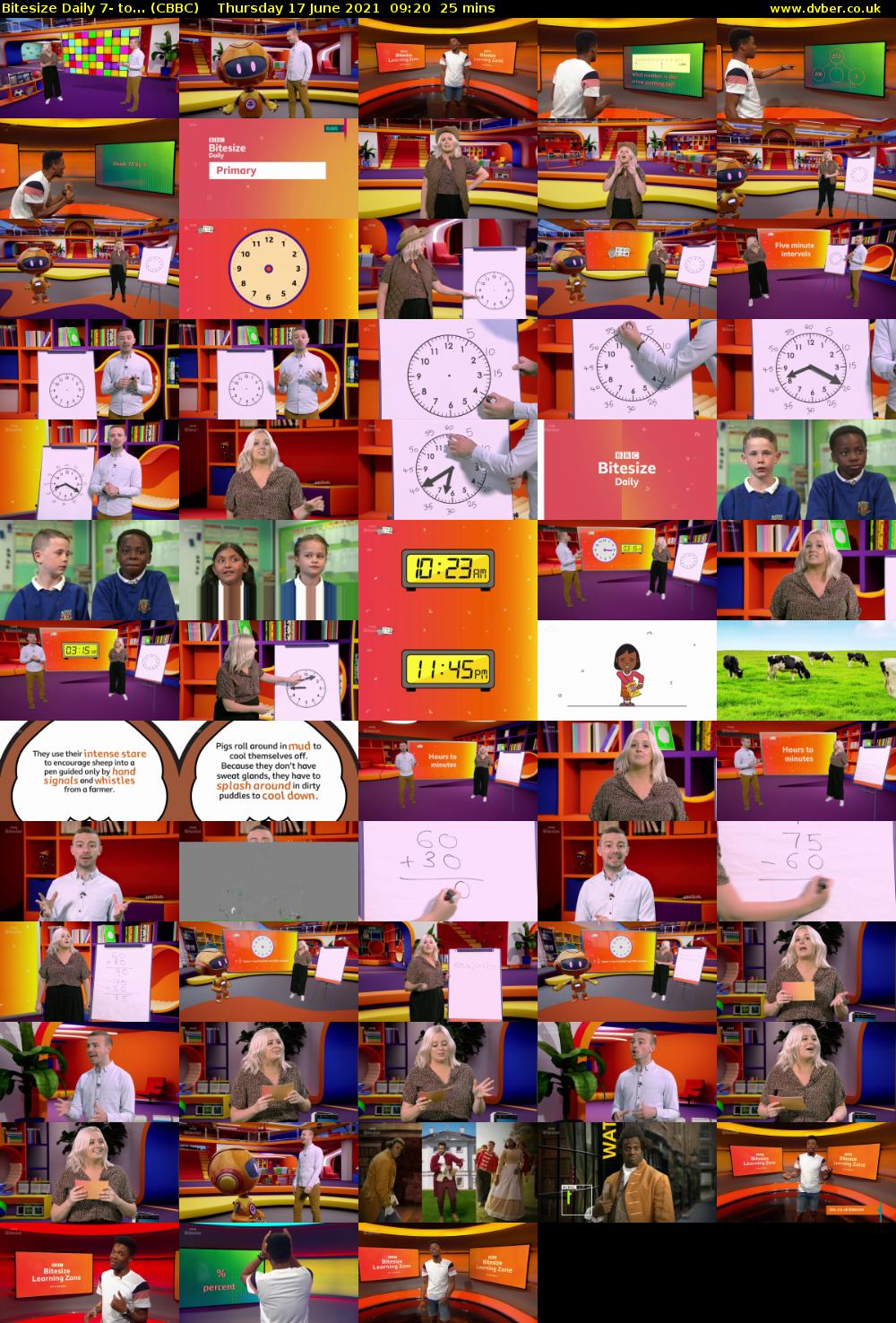 Bitesize Daily 7- to... (CBBC) Thursday 17 June 2021 09:20 - 09:45