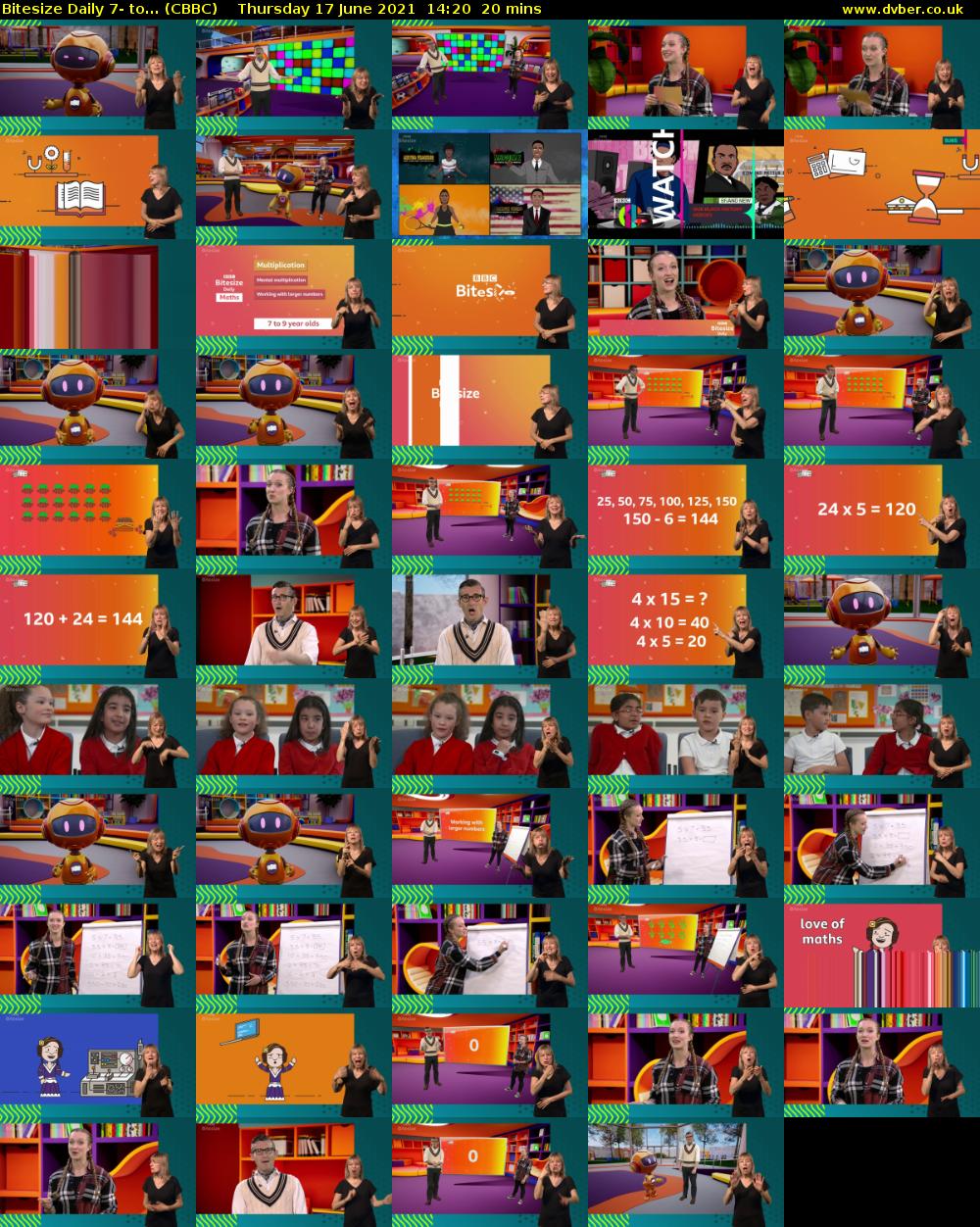 Bitesize Daily 7- to... (CBBC) Thursday 17 June 2021 14:20 - 14:40