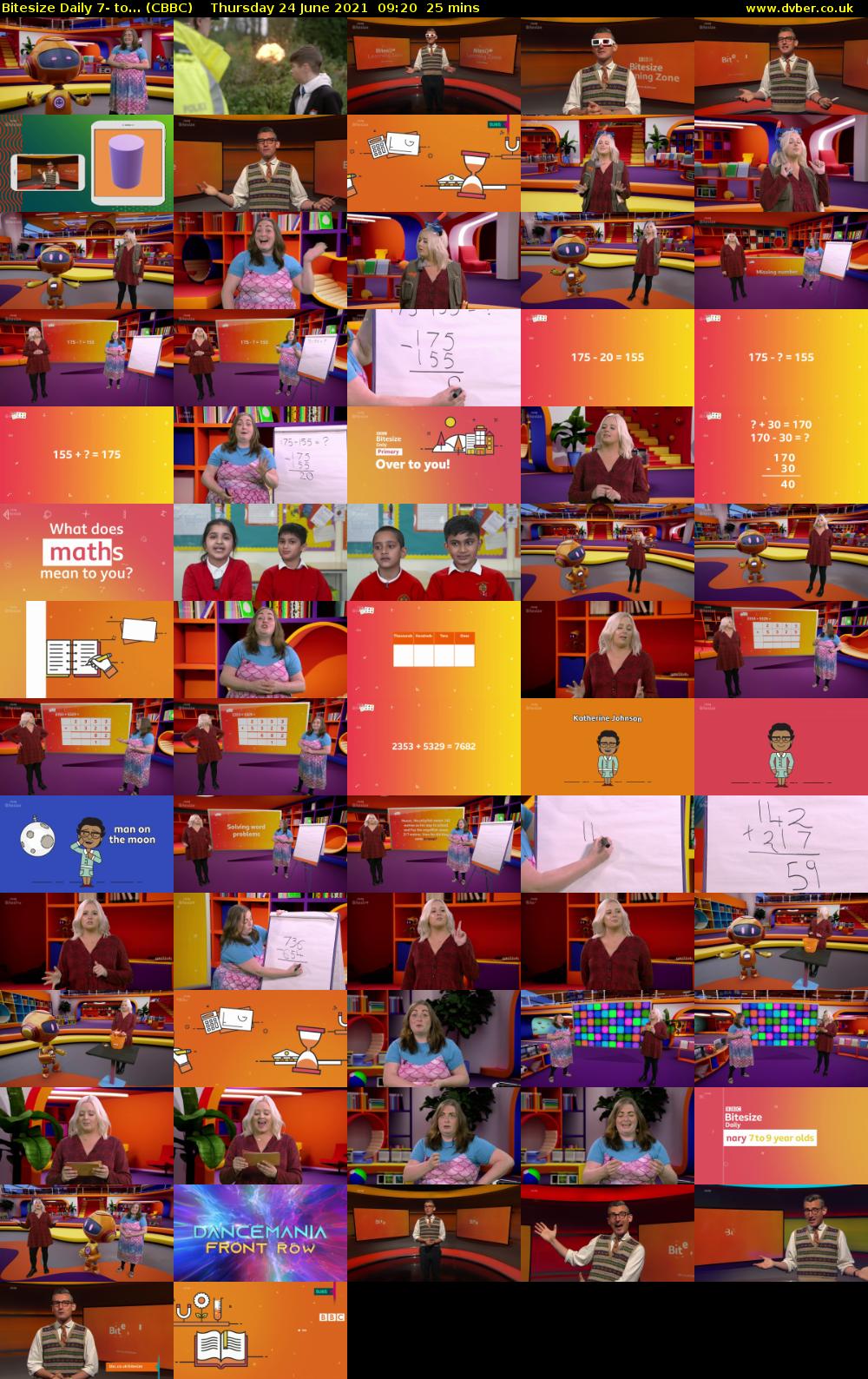 Bitesize Daily 7- to... (CBBC) Thursday 24 June 2021 09:20 - 09:45