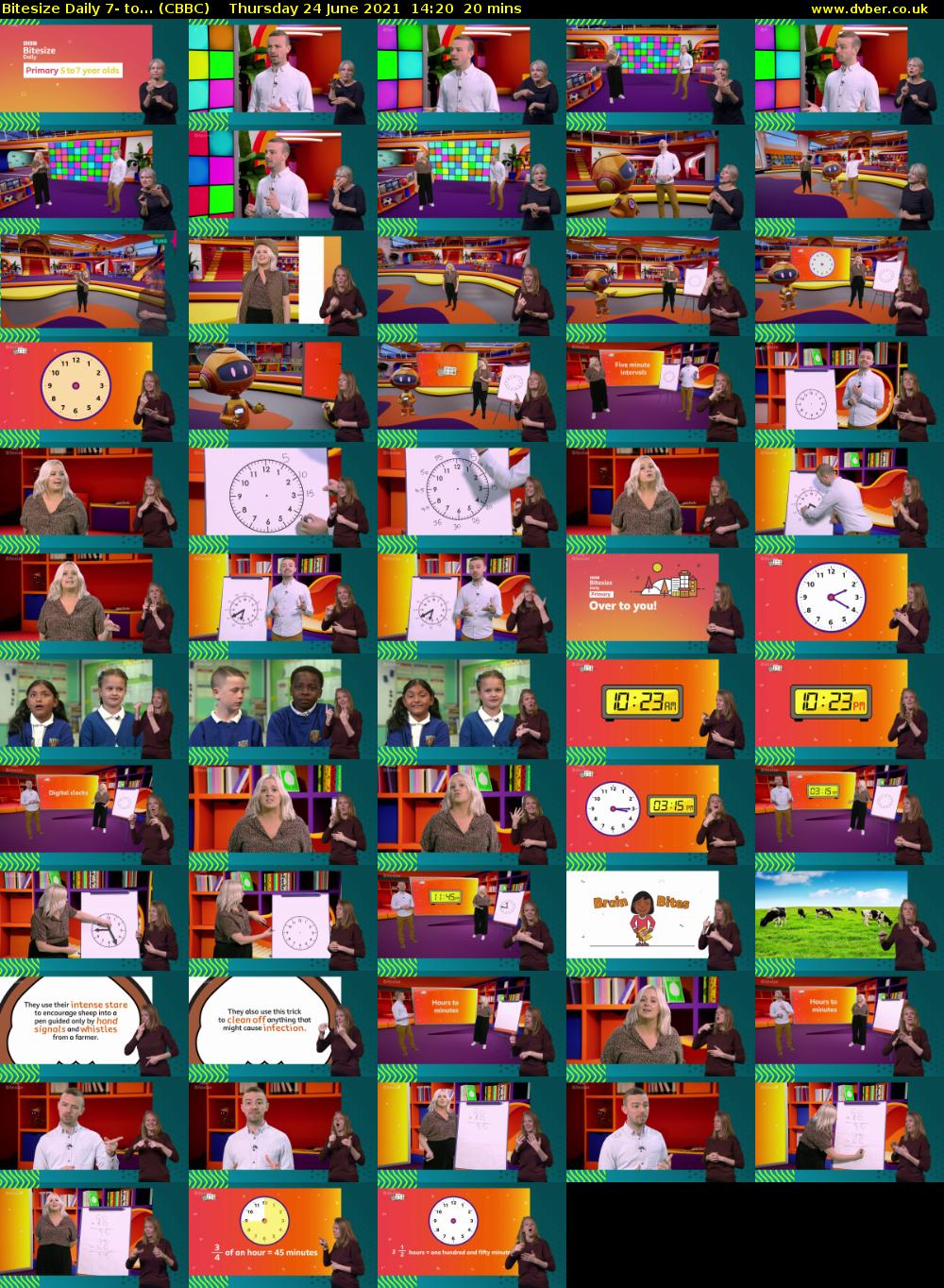 Bitesize Daily 7- to... (CBBC) Thursday 24 June 2021 14:20 - 14:40