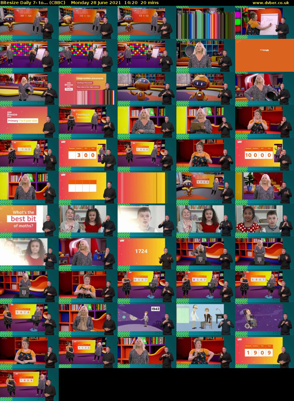 Bitesize Daily 7- to... (CBBC) Monday 28 June 2021 14:20 - 14:40
