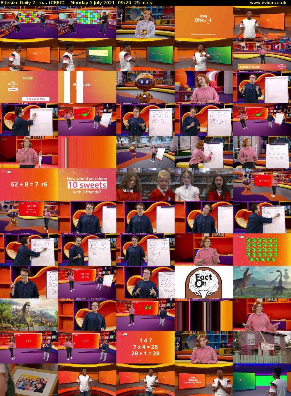 Bitesize Daily 7- to... (CBBC) Monday 5 July 2021 09:20 - 09:45