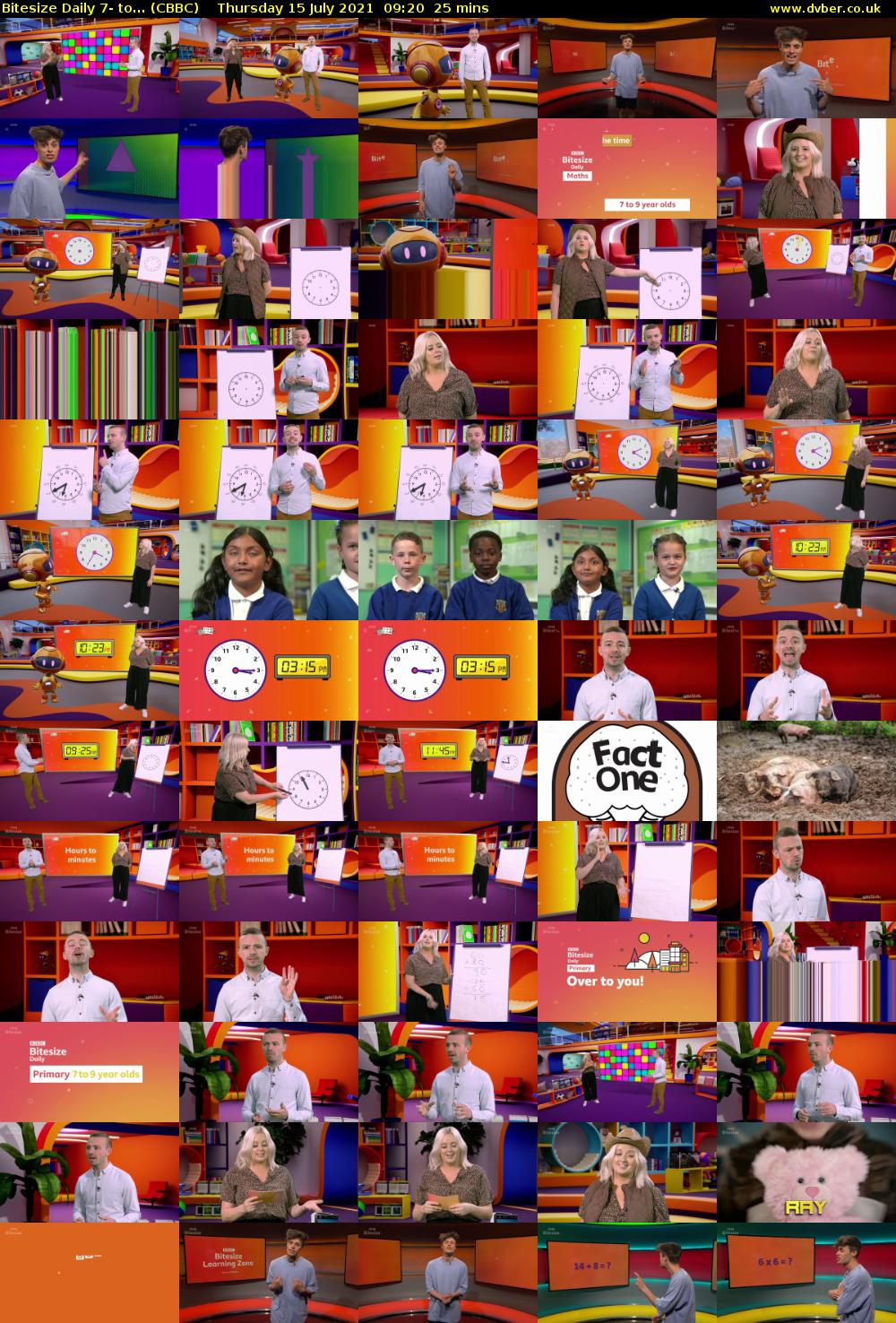 Bitesize Daily 7- to... (CBBC) Thursday 15 July 2021 09:20 - 09:45