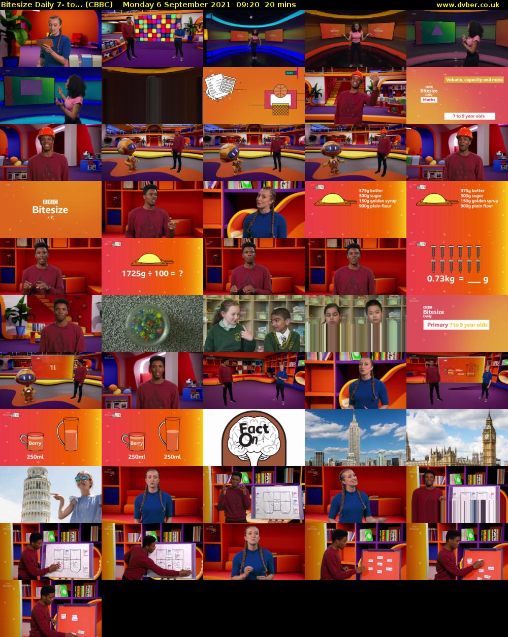 Bitesize Daily 7- to... (CBBC) Monday 6 September 2021 09:20 - 09:40