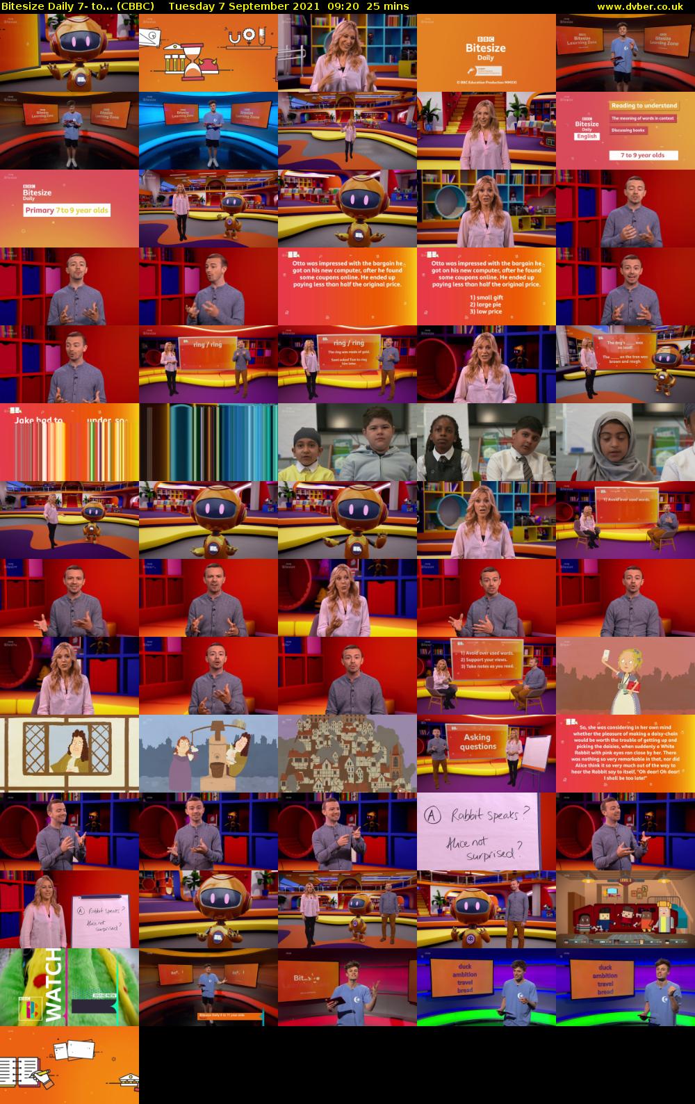 Bitesize Daily 7- to... (CBBC) Tuesday 7 September 2021 09:20 - 09:45