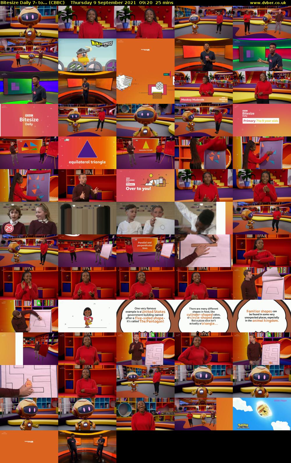 Bitesize Daily 7- to... (CBBC) Thursday 9 September 2021 09:20 - 09:45