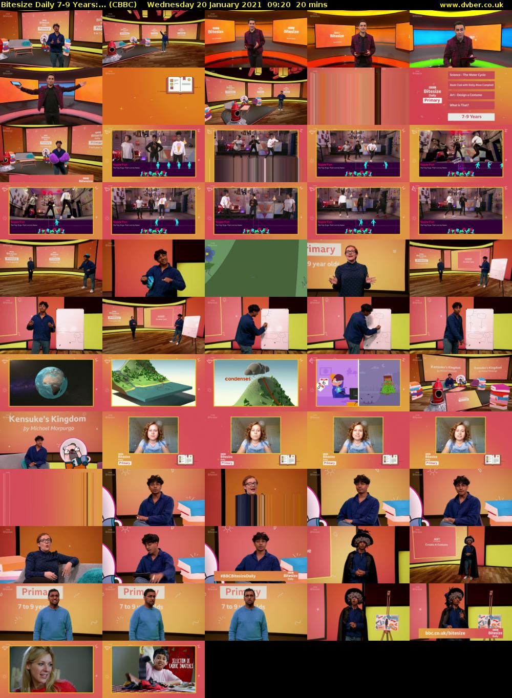 Bitesize Daily 7-9 Years:... (CBBC) Wednesday 20 January 2021 09:20 - 09:40
