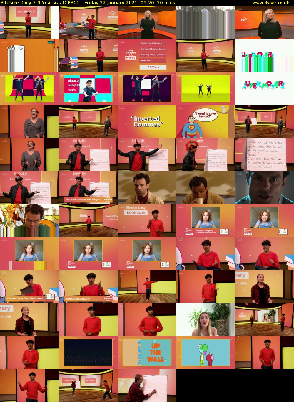 Bitesize Daily 7-9 Years:... (CBBC) Friday 22 January 2021 09:20 - 09:40