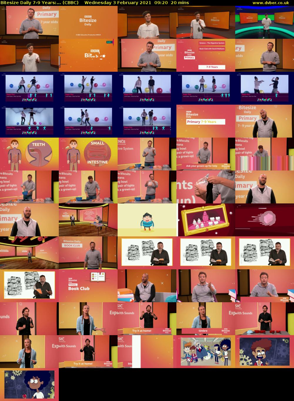 Bitesize Daily 7-9 Years:... (CBBC) Wednesday 3 February 2021 09:20 - 09:40