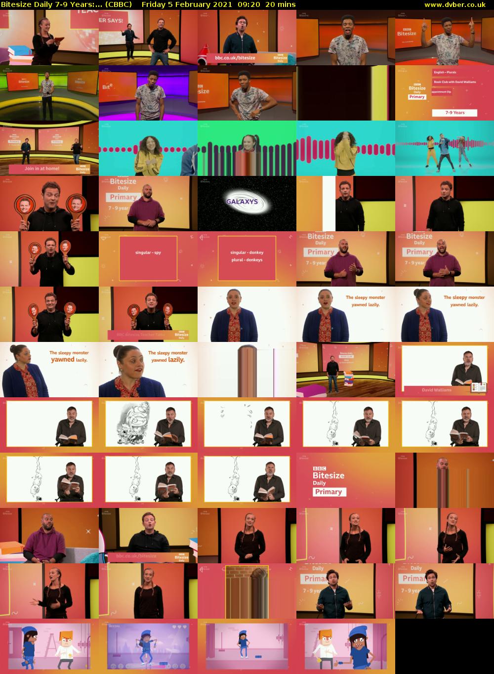Bitesize Daily 7-9 Years:... (CBBC) Friday 5 February 2021 09:20 - 09:40