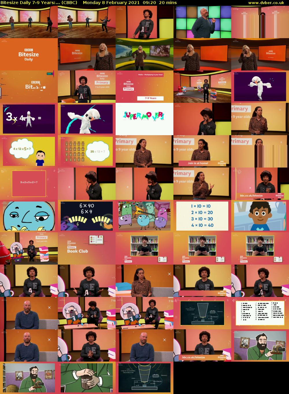 Bitesize Daily 7-9 Years:... (CBBC) Monday 8 February 2021 09:20 - 09:40