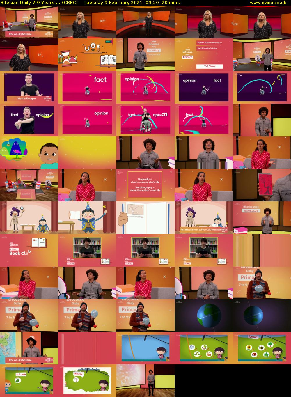 Bitesize Daily 7-9 Years:... (CBBC) Tuesday 9 February 2021 09:20 - 09:40