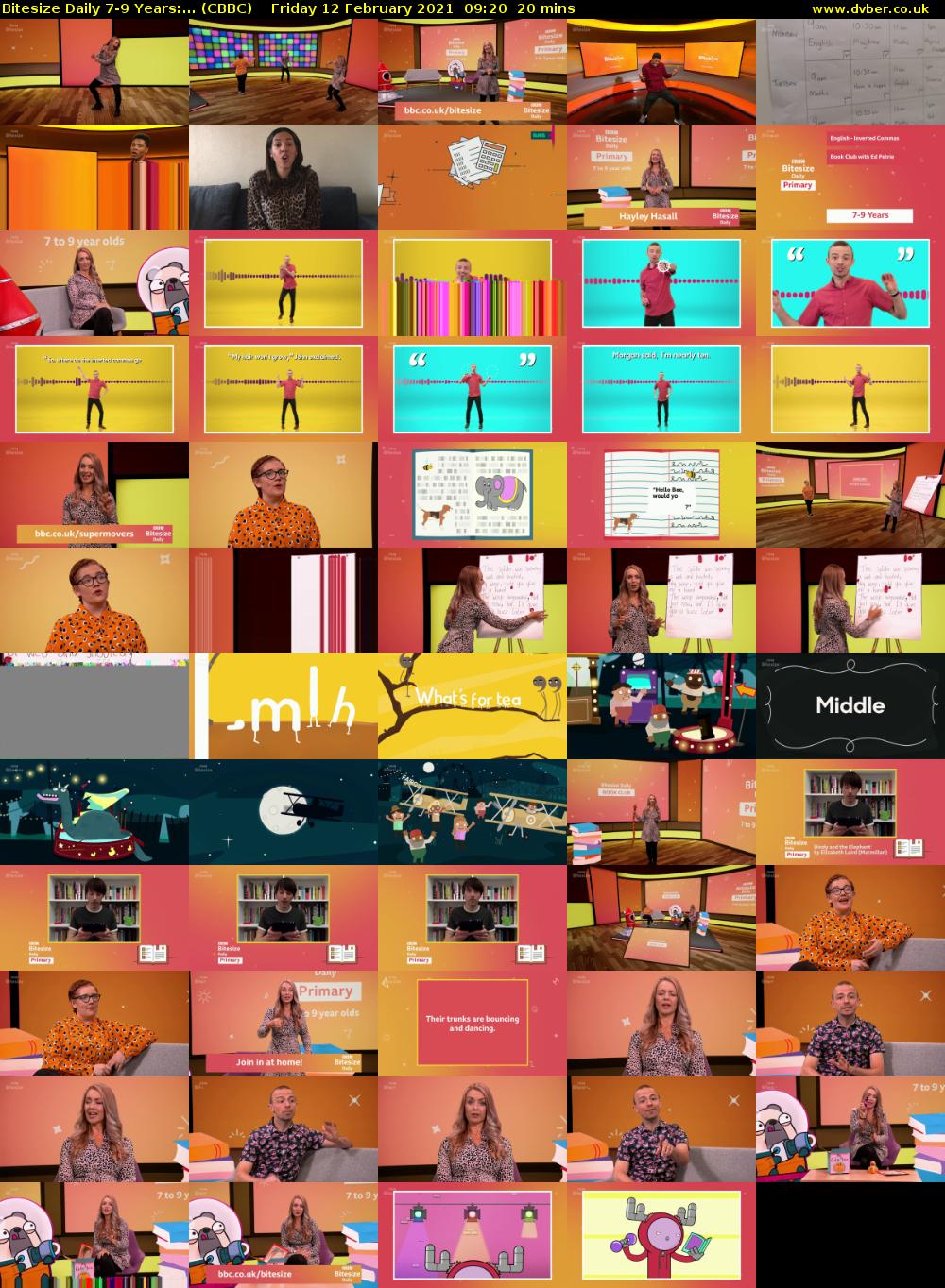 Bitesize Daily 7-9 Years:... (CBBC) Friday 12 February 2021 09:20 - 09:40