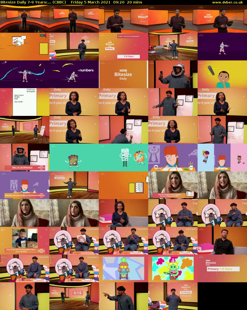Bitesize Daily 7-9 Years:... (CBBC) Friday 5 March 2021 09:20 - 09:40