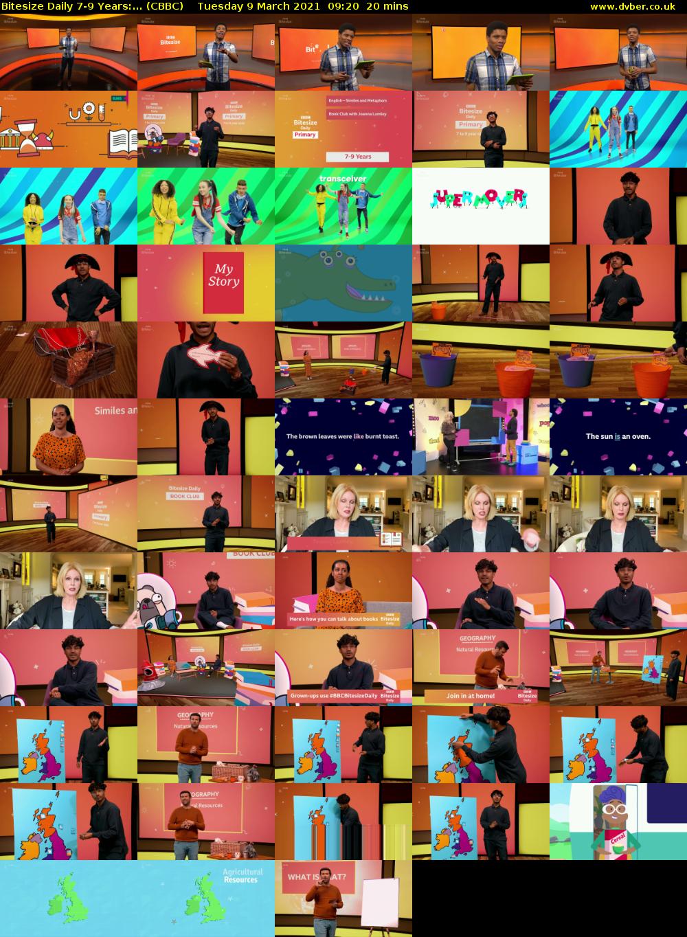 Bitesize Daily 7-9 Years:... (CBBC) Tuesday 9 March 2021 09:20 - 09:40
