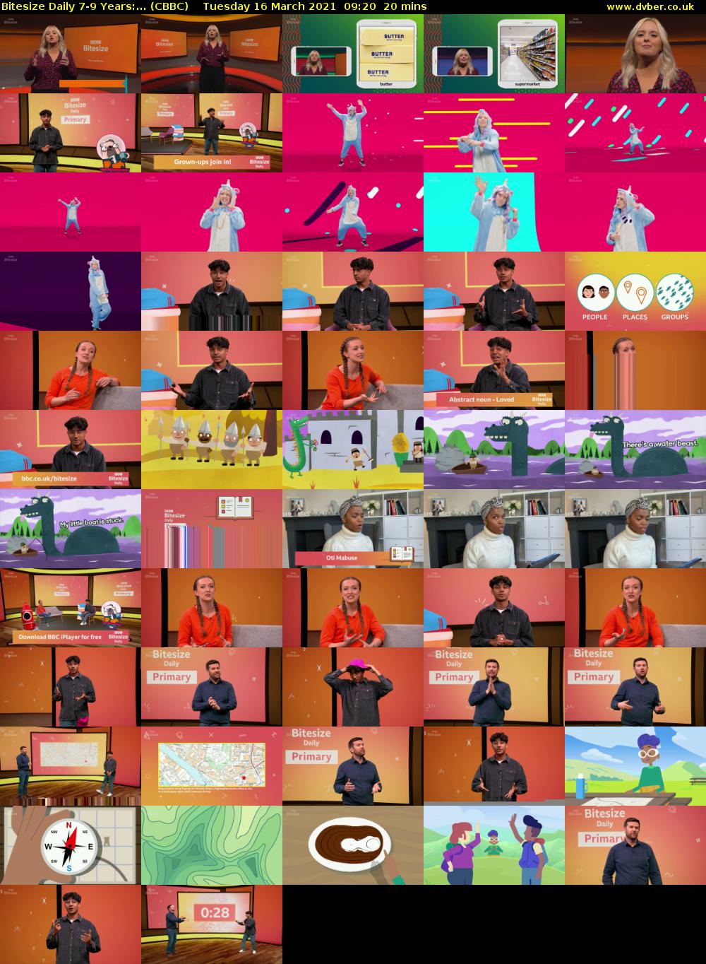 Bitesize Daily 7-9 Years:... (CBBC) Tuesday 16 March 2021 09:20 - 09:40