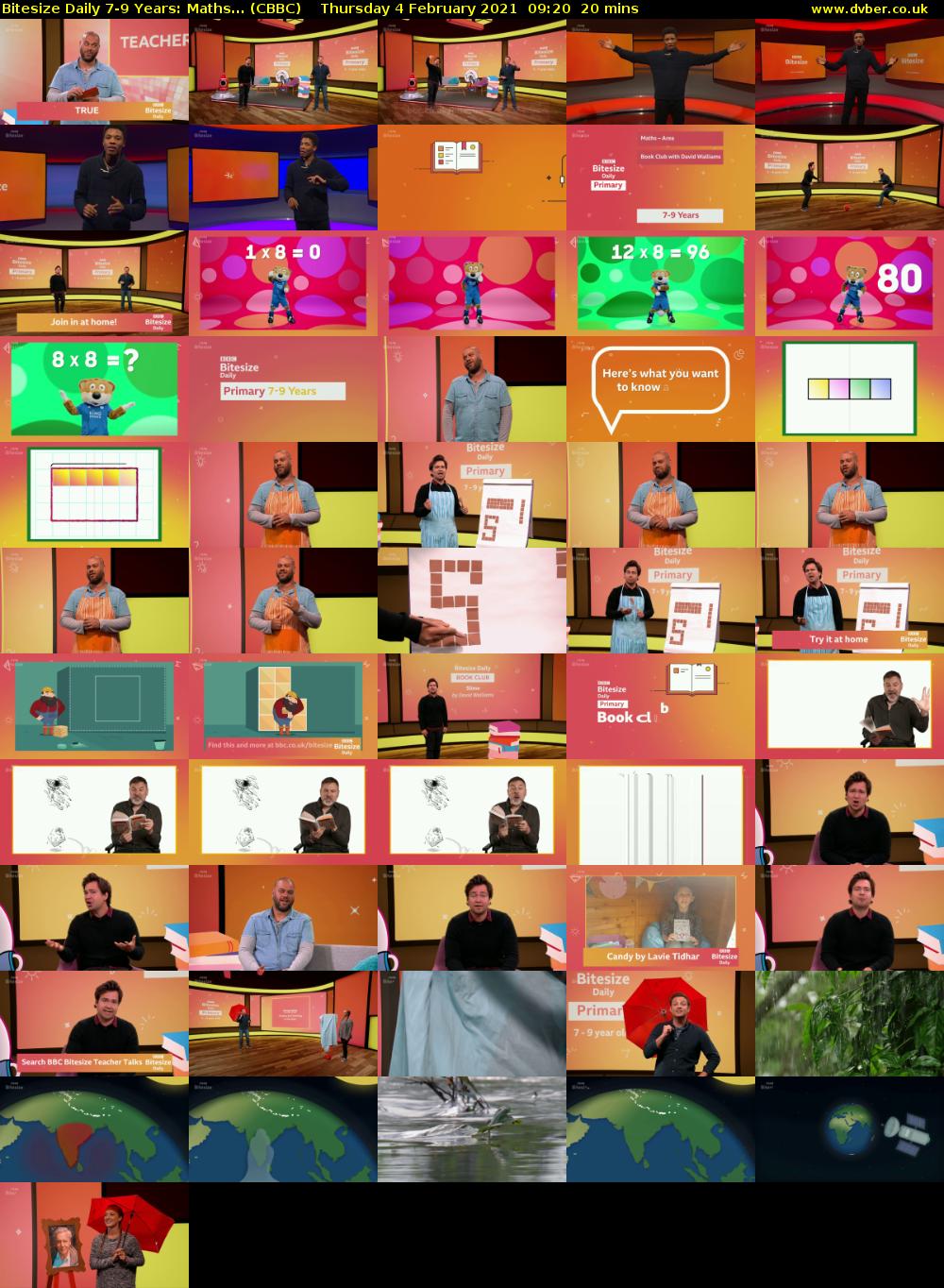 Bitesize Daily 7-9 Years: Maths... (CBBC) Thursday 4 February 2021 09:20 - 09:40
