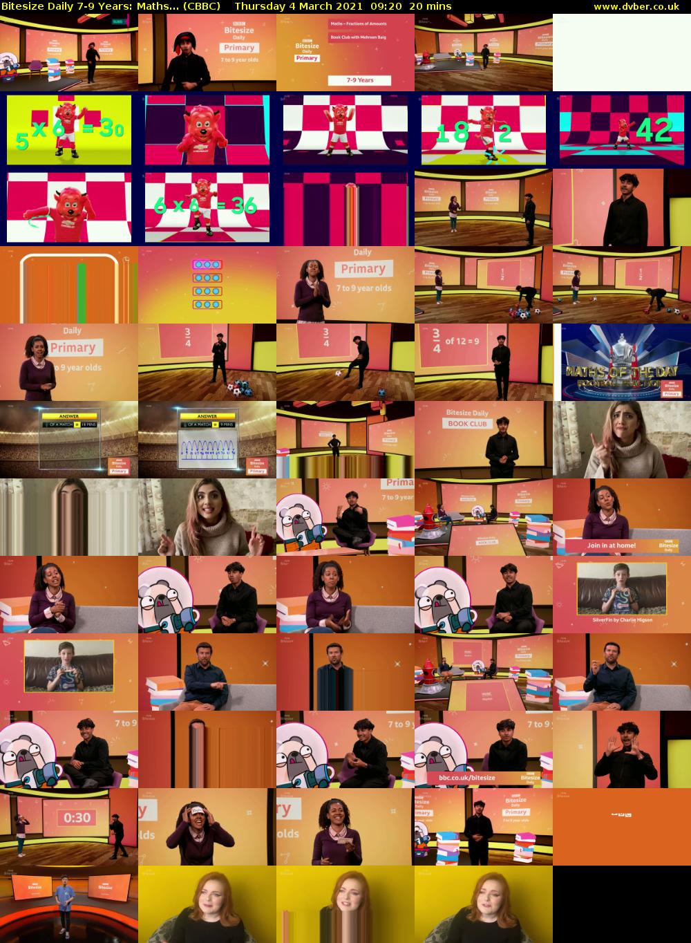 Bitesize Daily 7-9 Years: Maths... (CBBC) Thursday 4 March 2021 09:20 - 09:40