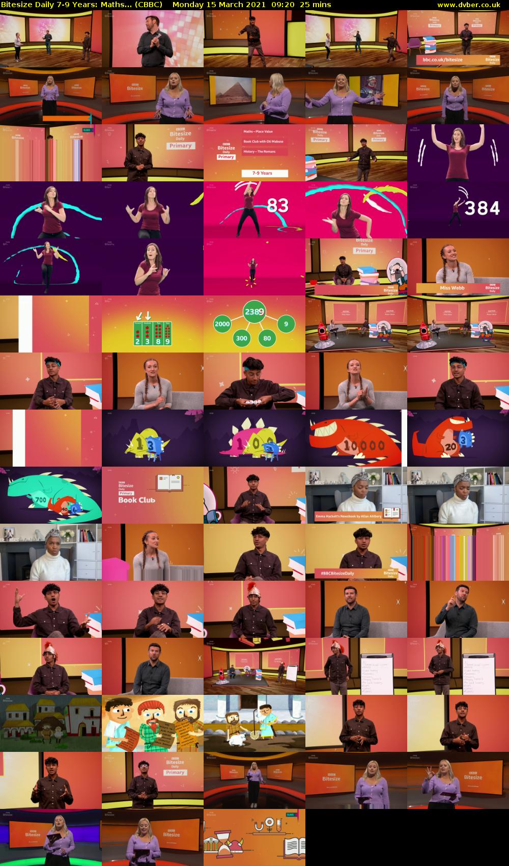 Bitesize Daily 7-9 Years: Maths... (CBBC) Monday 15 March 2021 09:20 - 09:45