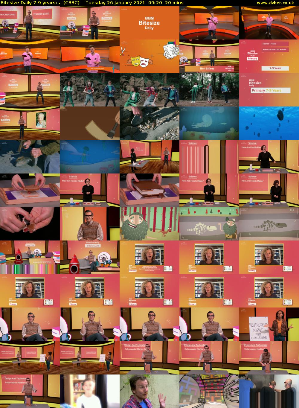 Bitesize Daily 7-9 years:... (CBBC) Tuesday 26 January 2021 09:20 - 09:40