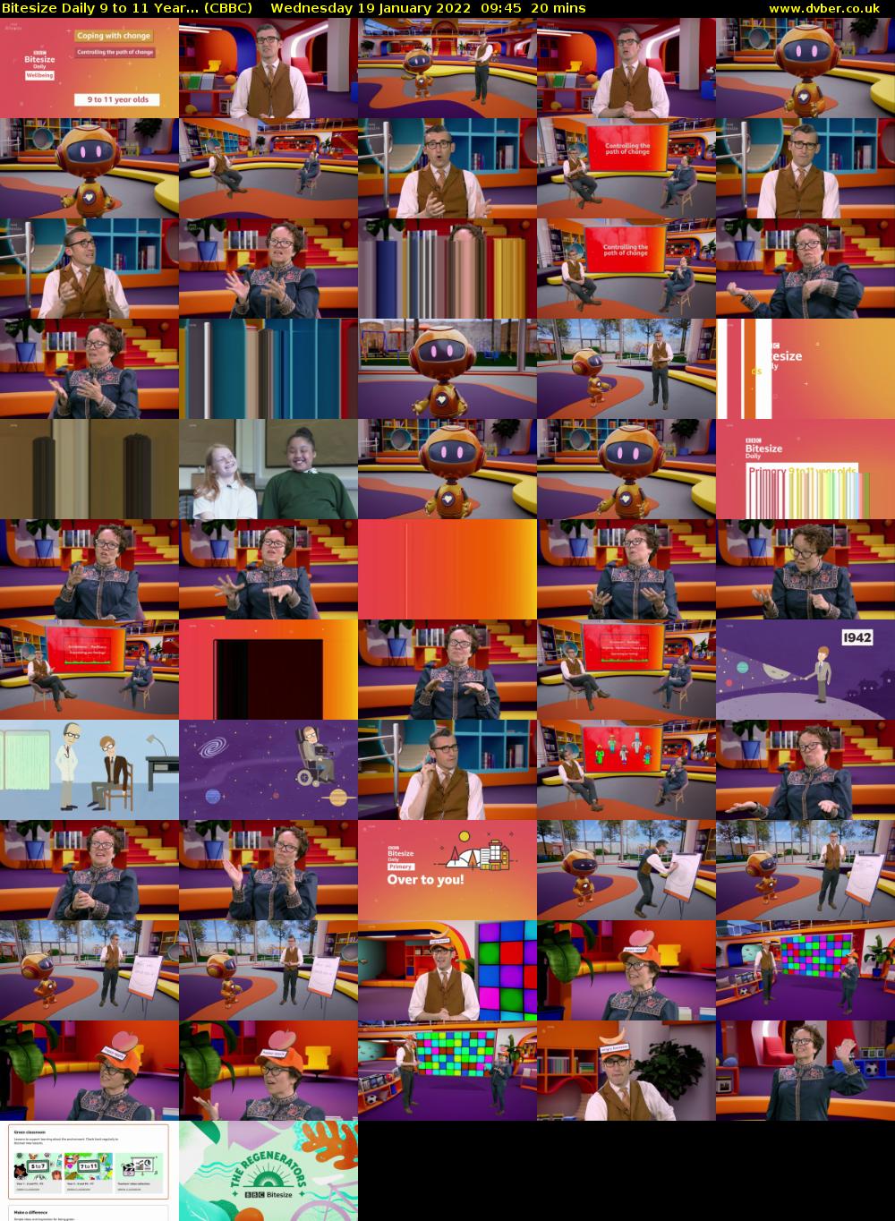 Bitesize Daily 9 to 11 Year... (CBBC) Wednesday 19 January 2022 09:45 - 10:05