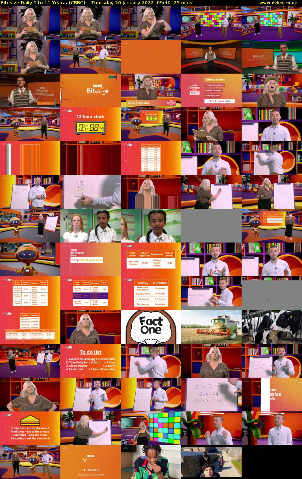 Bitesize Daily 9 to 11 Year... (CBBC) Thursday 20 January 2022 09:40 - 10:05
