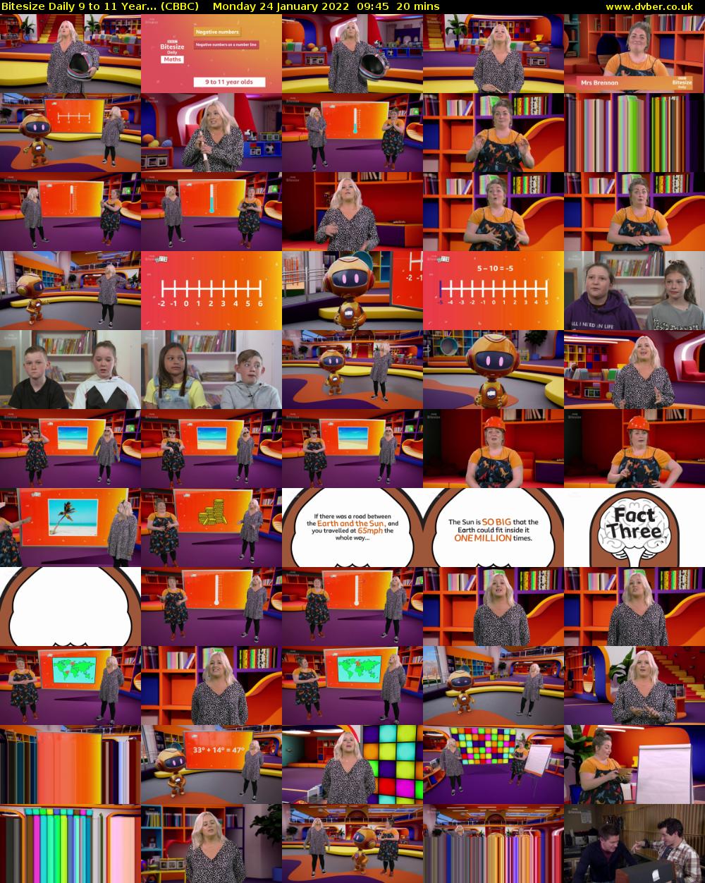 Bitesize Daily 9 to 11 Year... (CBBC) Monday 24 January 2022 09:45 - 10:05