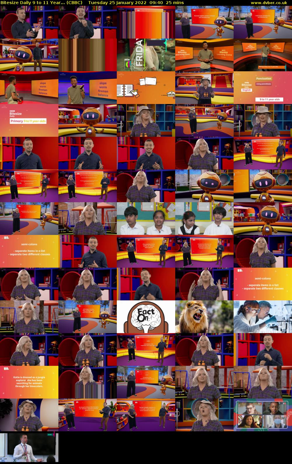 Bitesize Daily 9 to 11 Year... (CBBC) Tuesday 25 January 2022 09:40 - 10:05