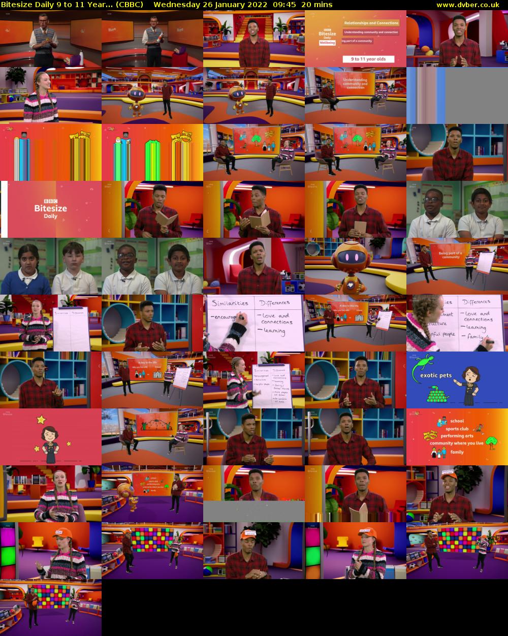 Bitesize Daily 9 to 11 Year... (CBBC) Wednesday 26 January 2022 09:45 - 10:05