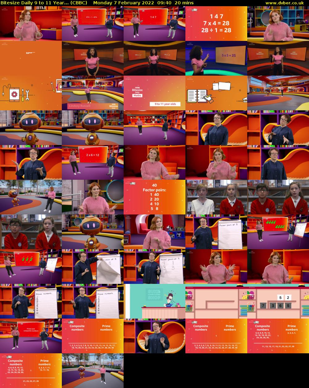 Bitesize Daily 9 to 11 Year... (CBBC) Monday 7 February 2022 09:40 - 10:00