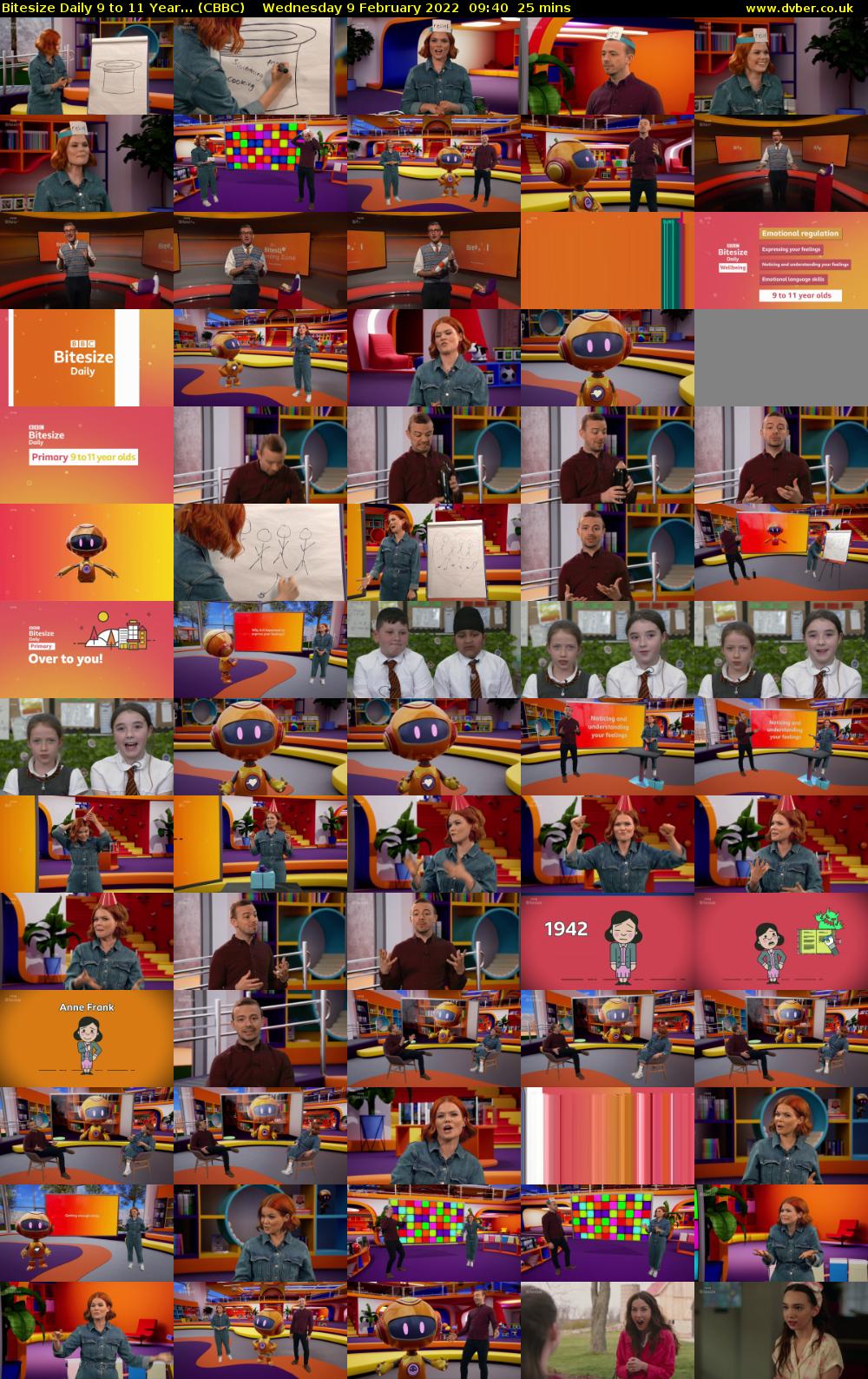 Bitesize Daily 9 to 11 Year... (CBBC) Wednesday 9 February 2022 09:40 - 10:05