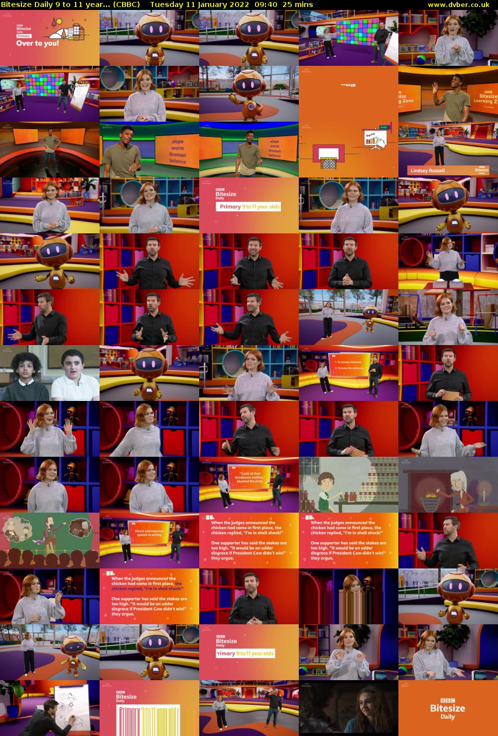 Bitesize Daily 9 to 11 year... (CBBC) Tuesday 11 January 2022 09:40 - 10:05