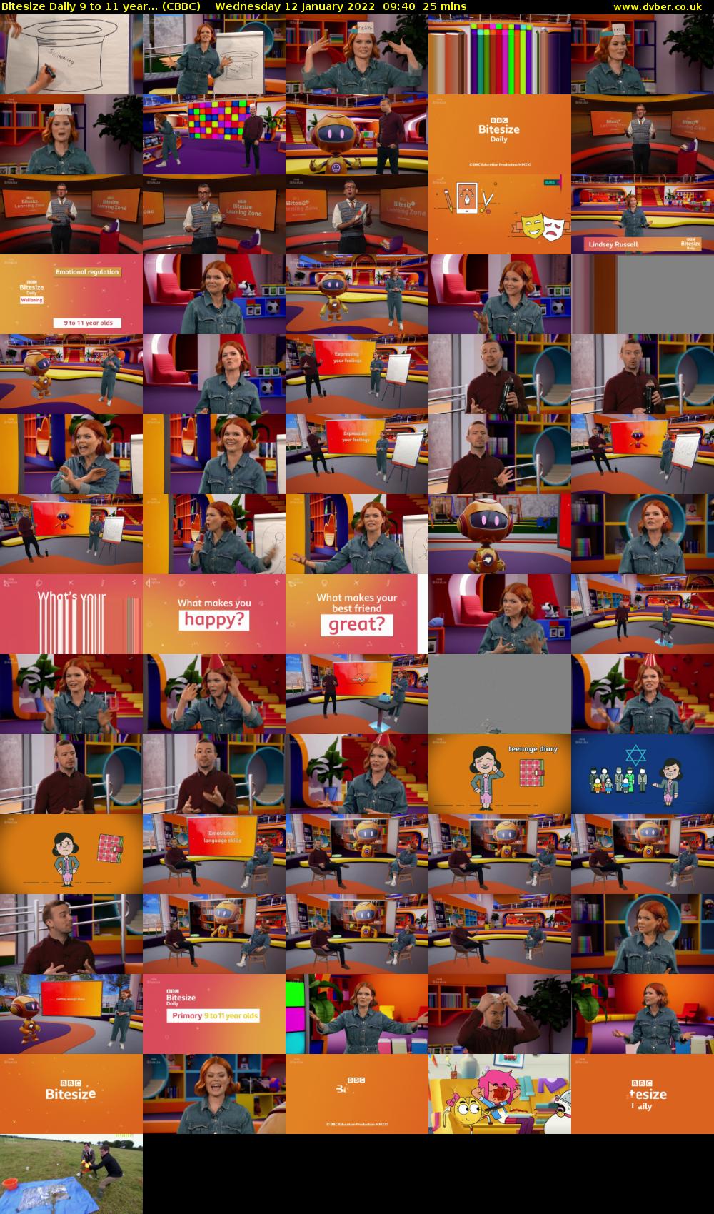 Bitesize Daily 9 to 11 year... (CBBC) Wednesday 12 January 2022 09:40 - 10:05