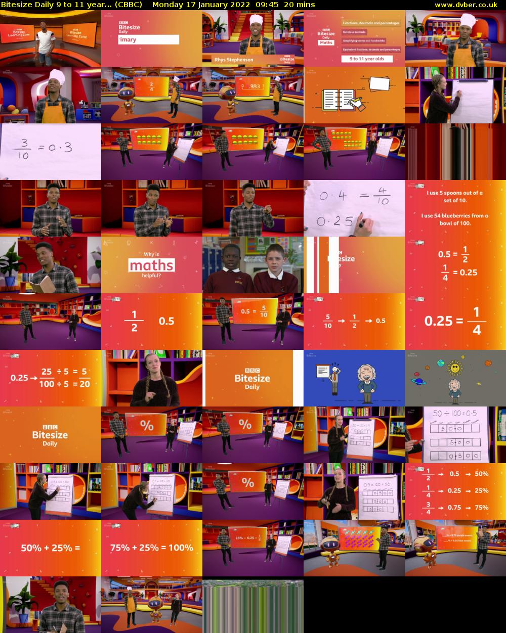 Bitesize Daily 9 to 11 year... (CBBC) Monday 17 January 2022 09:45 - 10:05