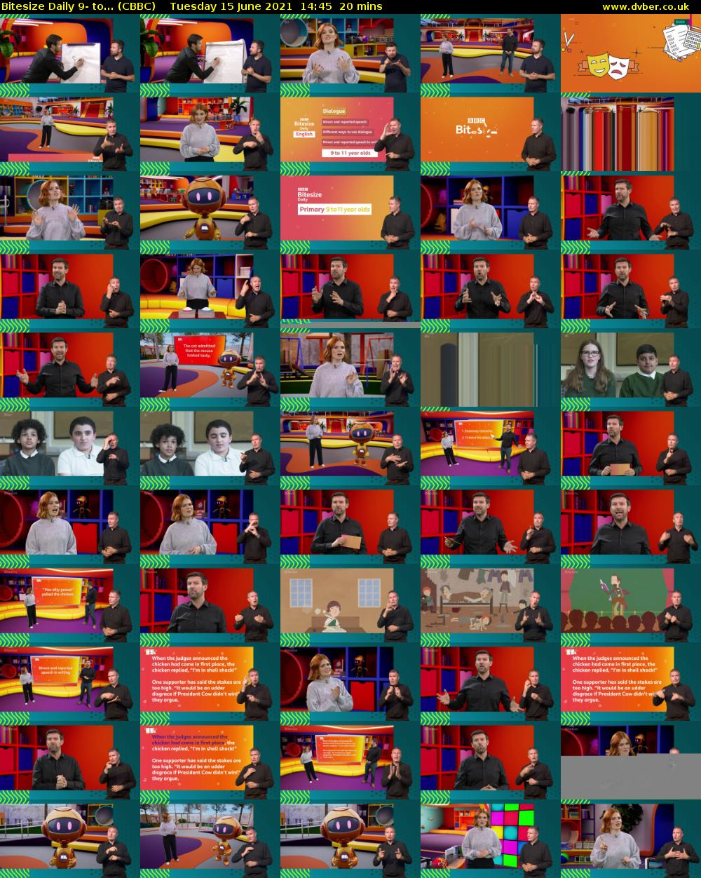 Bitesize Daily 9- to... (CBBC) Tuesday 15 June 2021 14:45 - 15:05