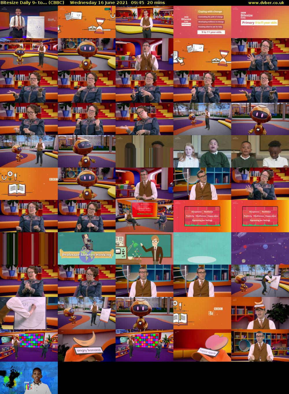 Bitesize Daily 9- to... (CBBC) Wednesday 16 June 2021 09:45 - 10:05