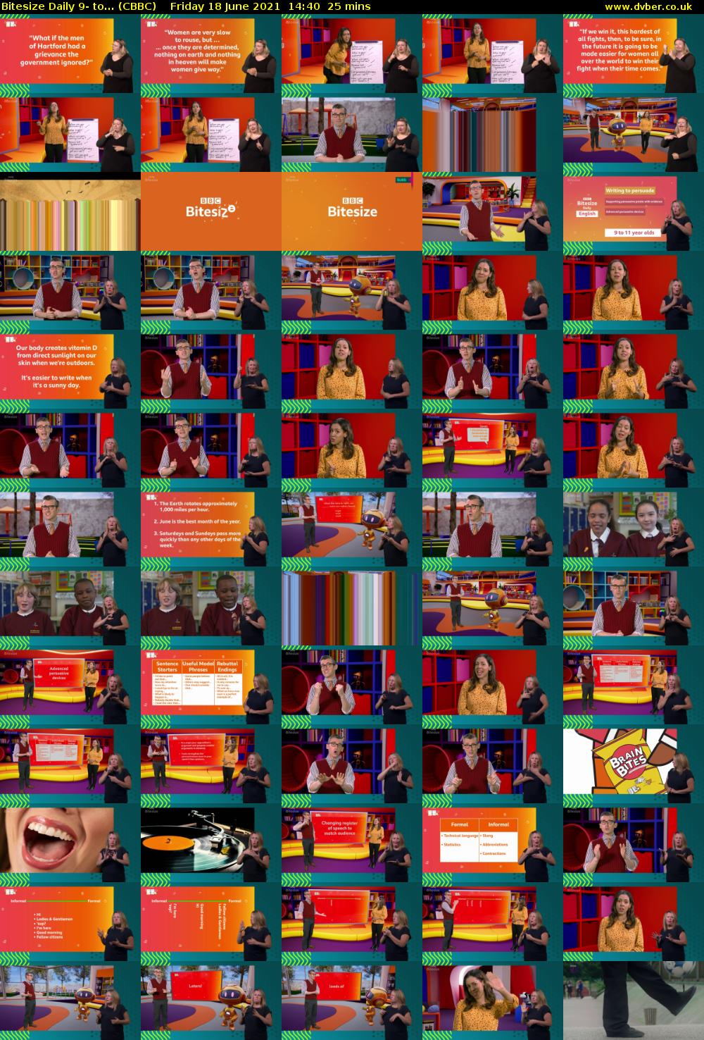 Bitesize Daily 9- to... (CBBC) Friday 18 June 2021 14:40 - 15:05