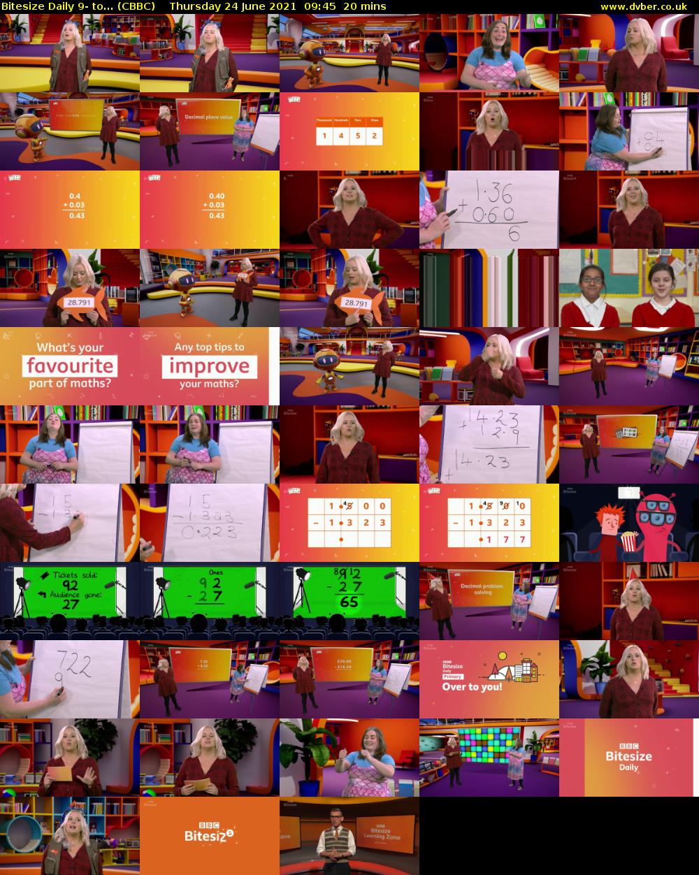 Bitesize Daily 9- to... (CBBC) Thursday 24 June 2021 09:45 - 10:05