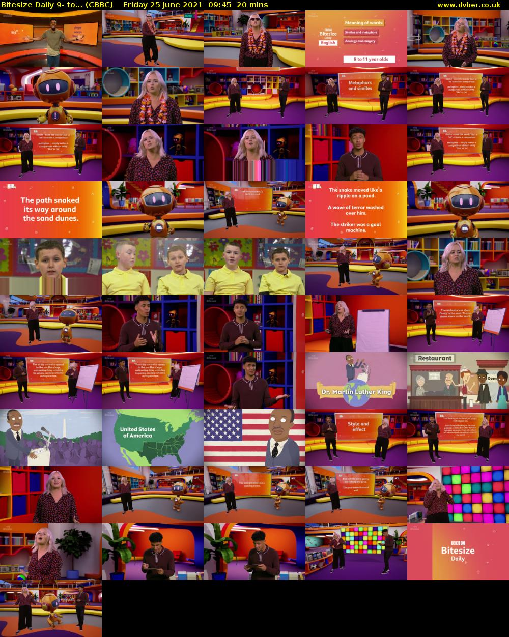 Bitesize Daily 9- to... (CBBC) Friday 25 June 2021 09:45 - 10:05