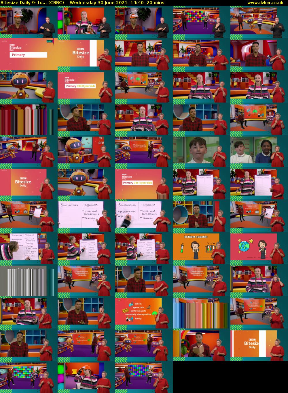 Bitesize Daily 9- to... (CBBC) Wednesday 30 June 2021 14:40 - 15:00