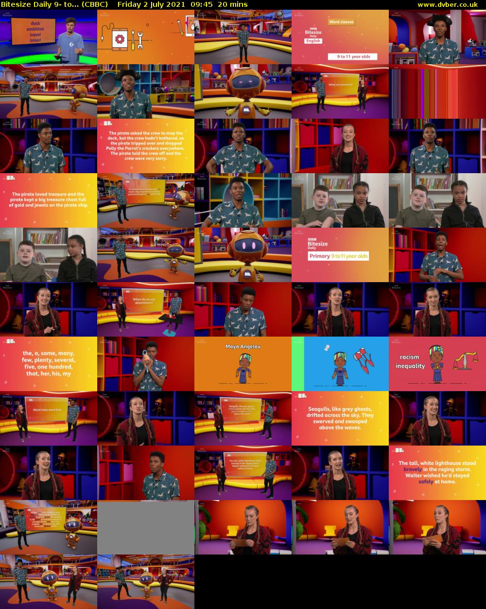 Bitesize Daily 9- to... (CBBC) Friday 2 July 2021 09:45 - 10:05