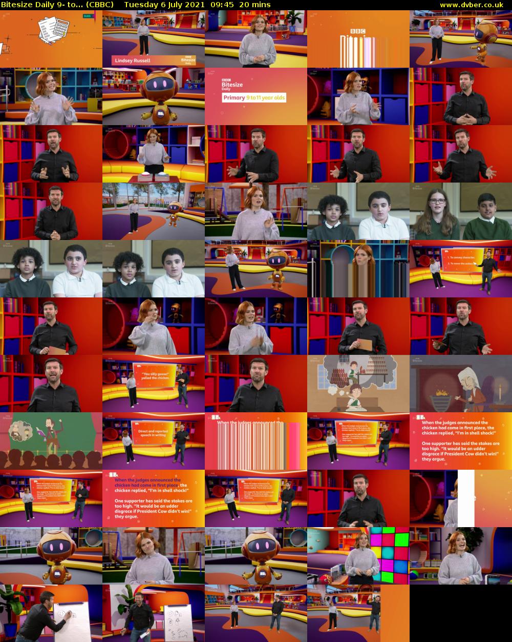 Bitesize Daily 9- to... (CBBC) Tuesday 6 July 2021 09:45 - 10:05