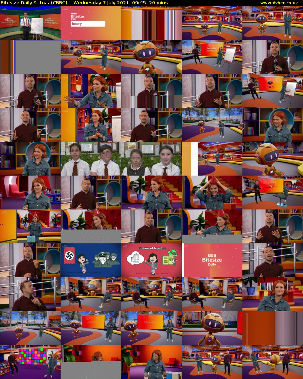 Bitesize Daily 9- to... (CBBC) Wednesday 7 July 2021 09:45 - 10:05