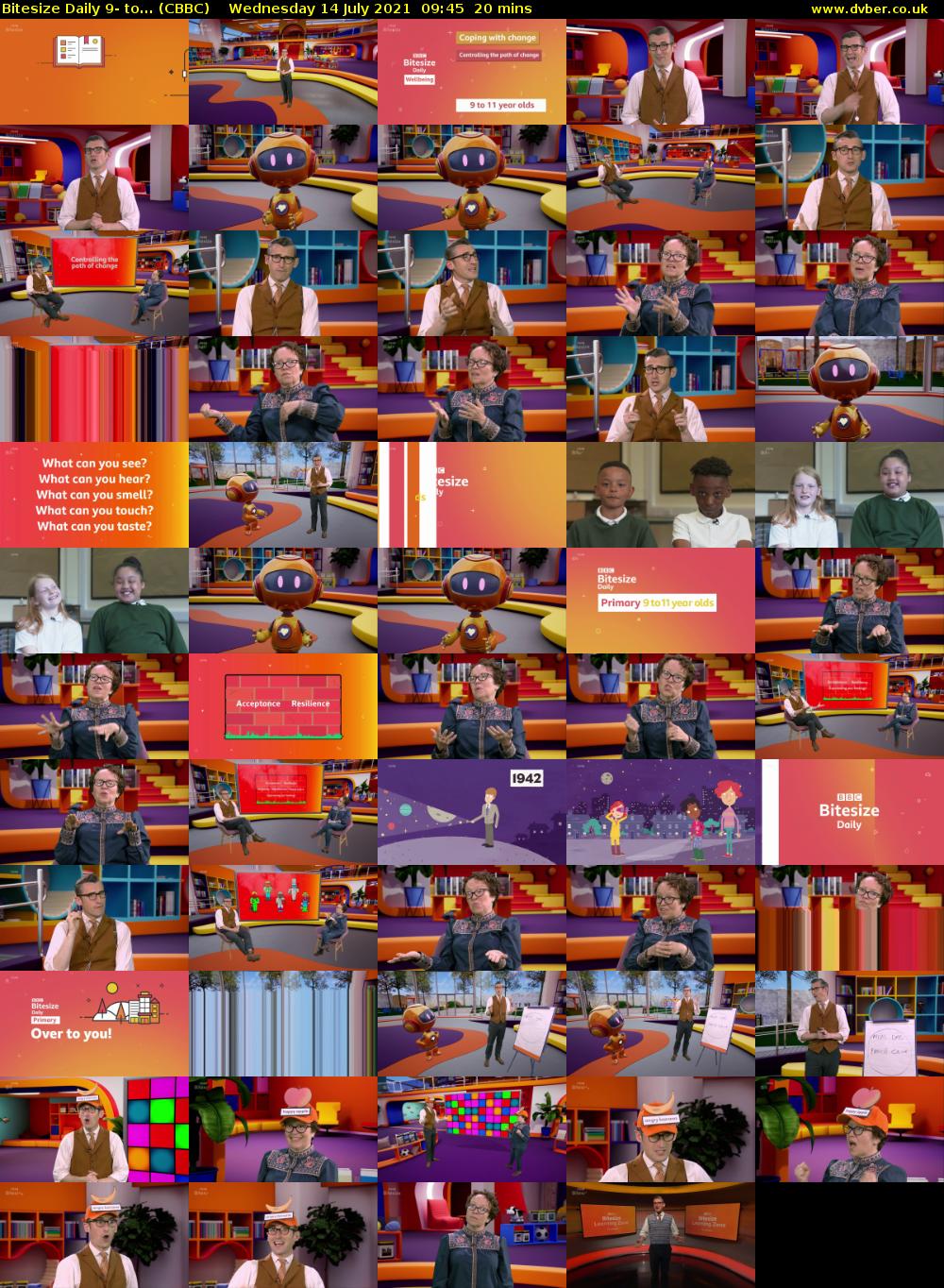 Bitesize Daily 9- to... (CBBC) Wednesday 14 July 2021 09:45 - 10:05