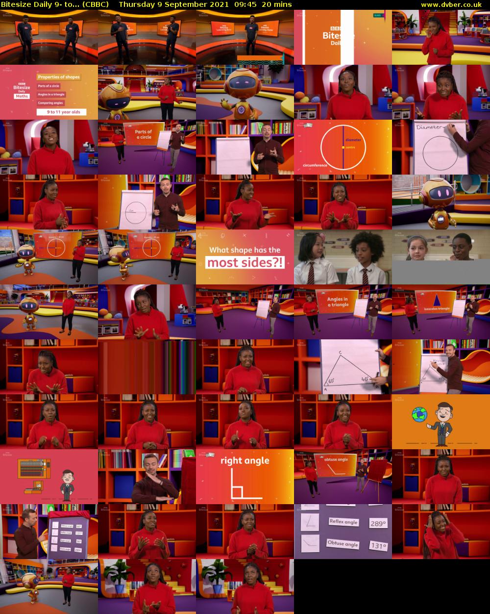 Bitesize Daily 9- to... (CBBC) Thursday 9 September 2021 09:45 - 10:05
