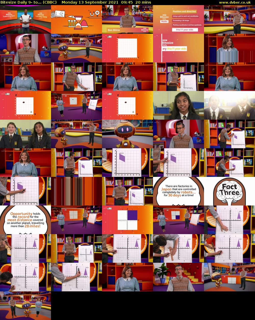 Bitesize Daily 9- to... (CBBC) Monday 13 September 2021 09:45 - 10:05