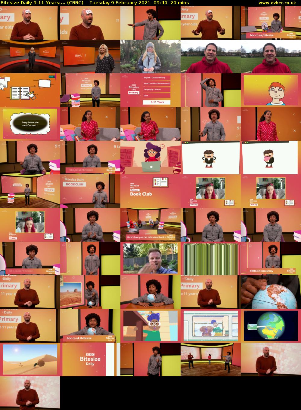 Bitesize Daily 9-11 Years:... (CBBC) Tuesday 9 February 2021 09:40 - 10:00