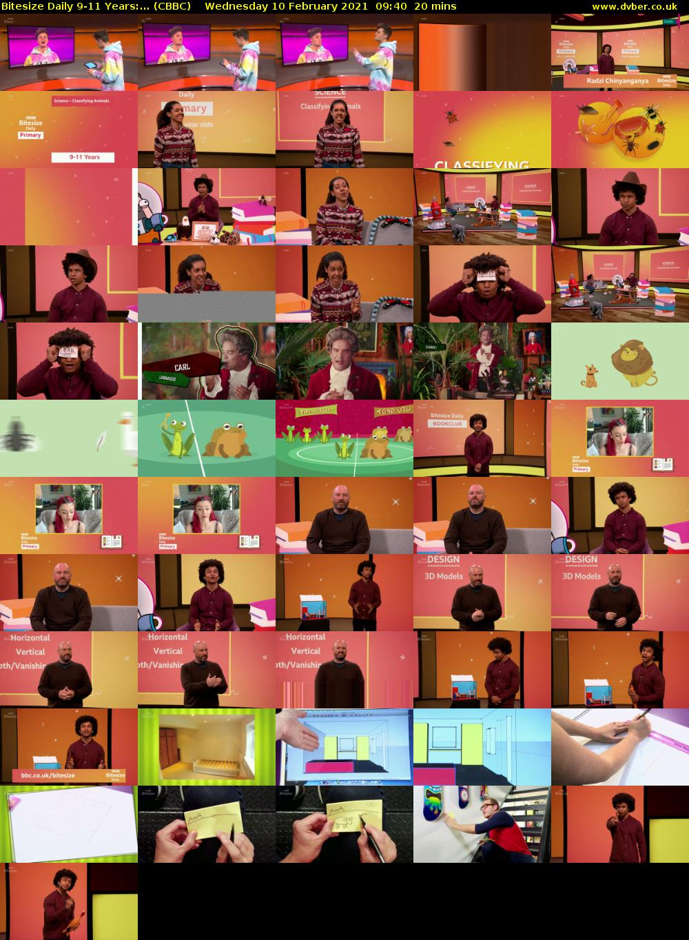 Bitesize Daily 9-11 Years:... (CBBC) Wednesday 10 February 2021 09:40 - 10:00