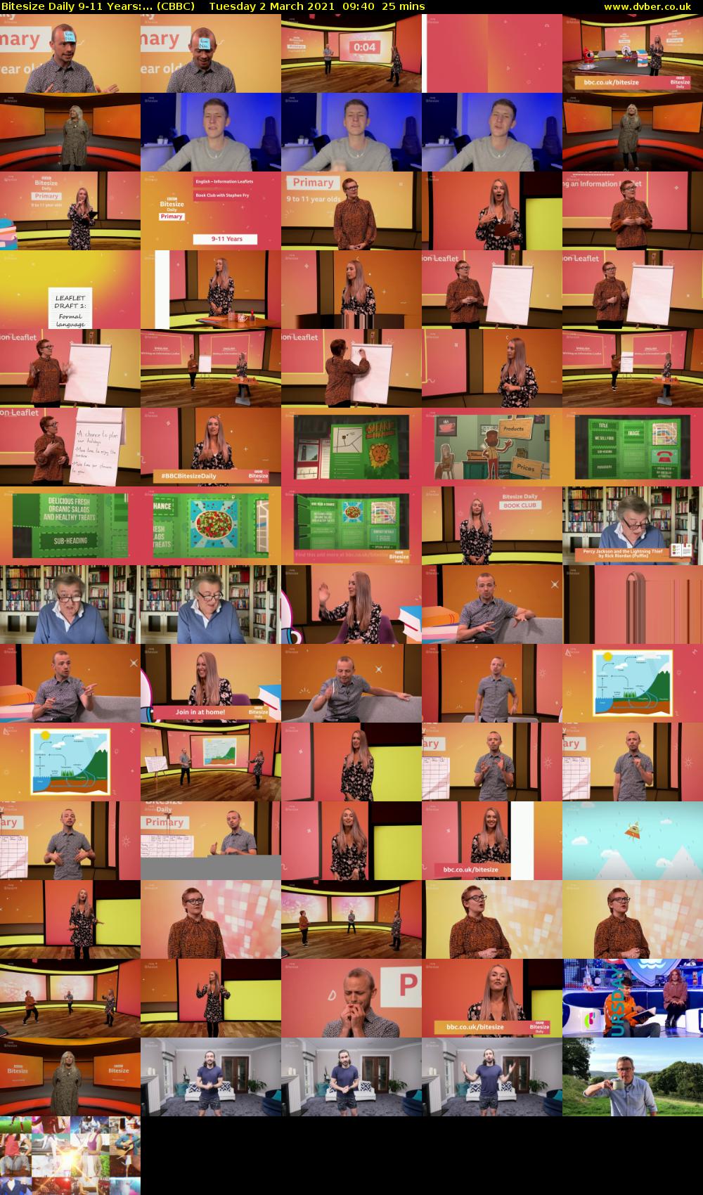 Bitesize Daily 9-11 Years:... (CBBC) Tuesday 2 March 2021 09:40 - 10:05